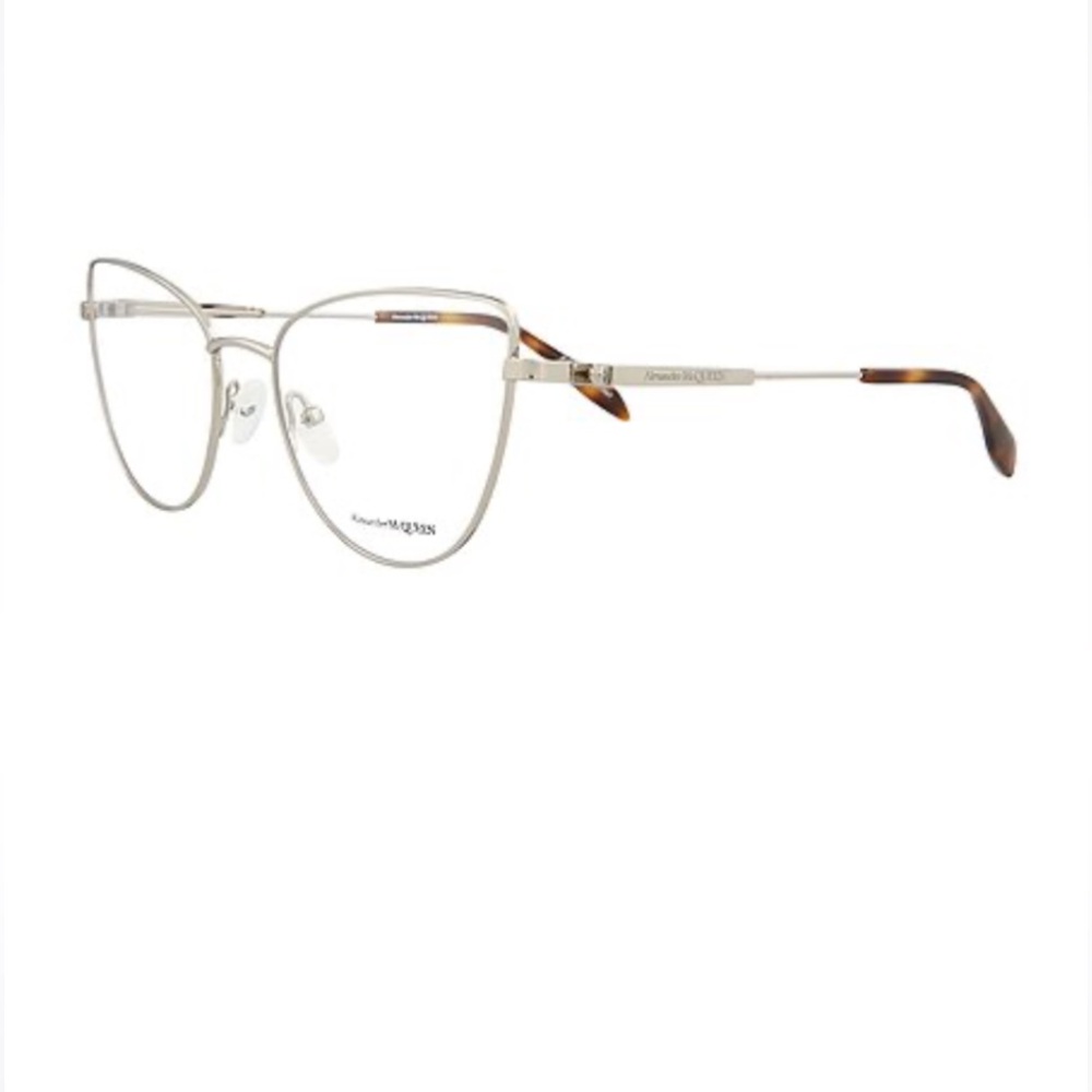 Alexander McQueen Silver and Brown Glasses